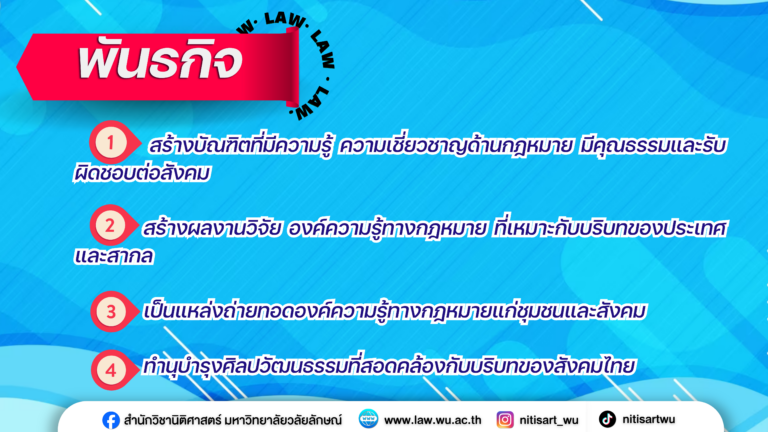 Laws, school of law, LAWWU, WU, นิติศาสตร์, มหาวิทยาลัยวลัยลักษณ์